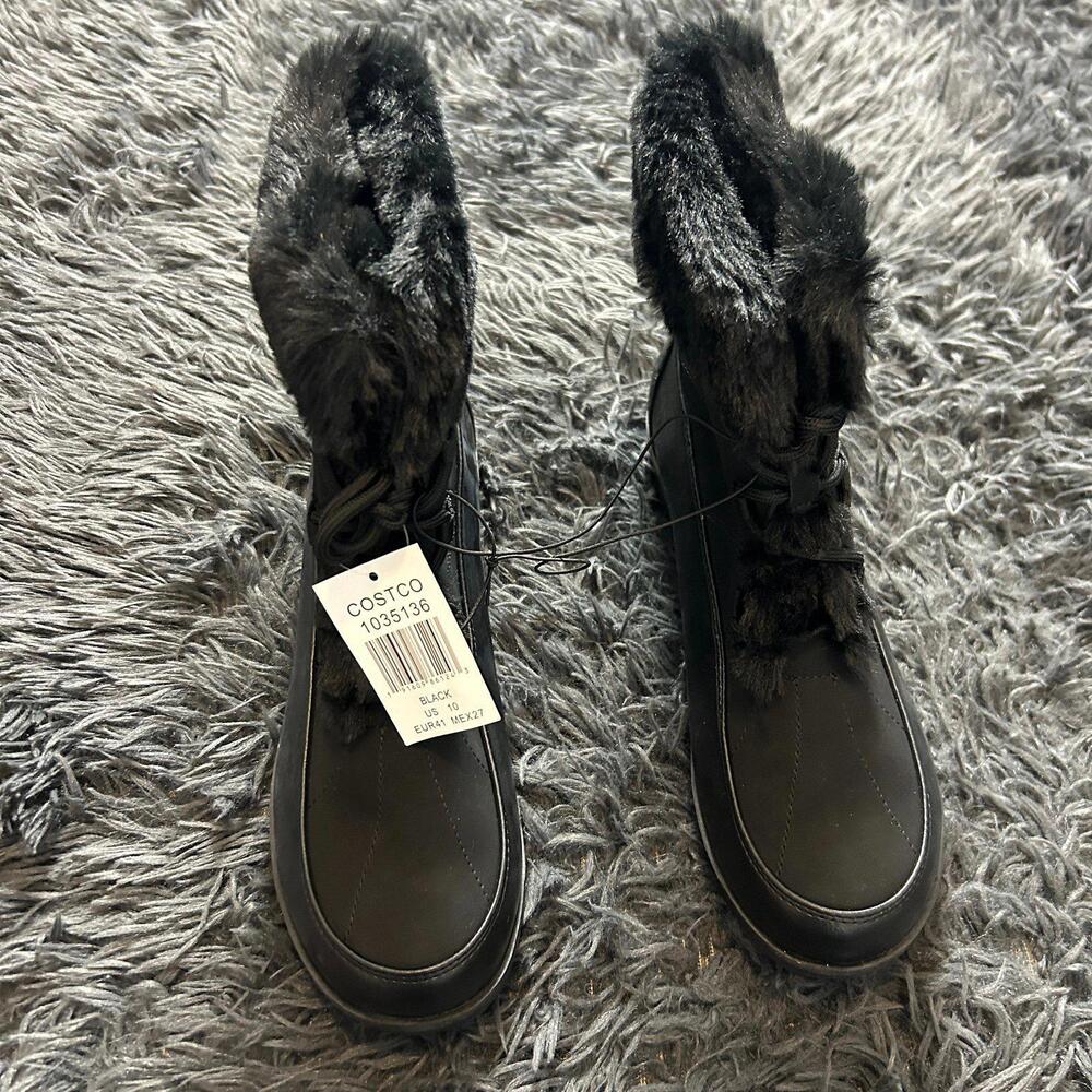 Costco Women’s Black Snow Boots Sz 10
